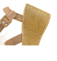 Trendy wedge-heeled sandal with buckle and rubber sole for casual summer fashion