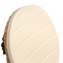 Cream-colored shoe sole with textured grip.