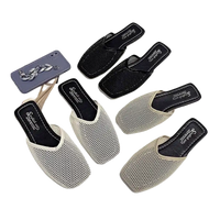 Assorted mesh slip-on shoes.