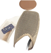 Beige mesh slip-on shoe.