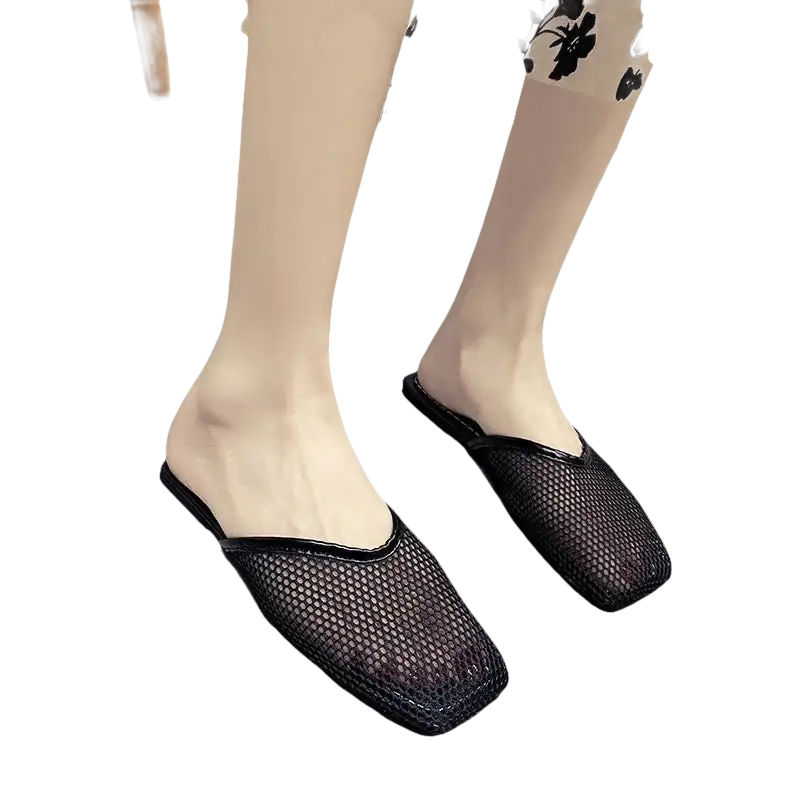 Sweet Summer Women Slippers Sexy Mesh Mules Indoor