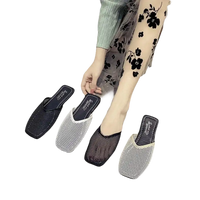 Mesh slip-on shoes.