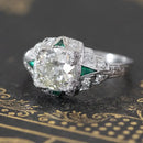Retro Emerald Zircon Women’s Ring