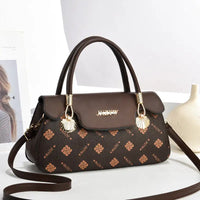 Exquisite Vintage Letter-Printed Crossbody Handbag - Coffee / Length 28 Width 9 Height 15cm