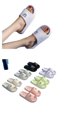 Colorful EVA slide sandals.