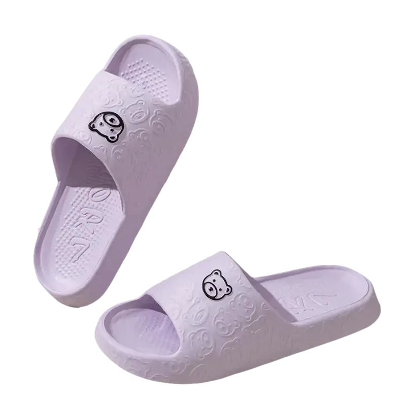 Sweetest Cartoon Bear Print Slippers for Women’s Fashion