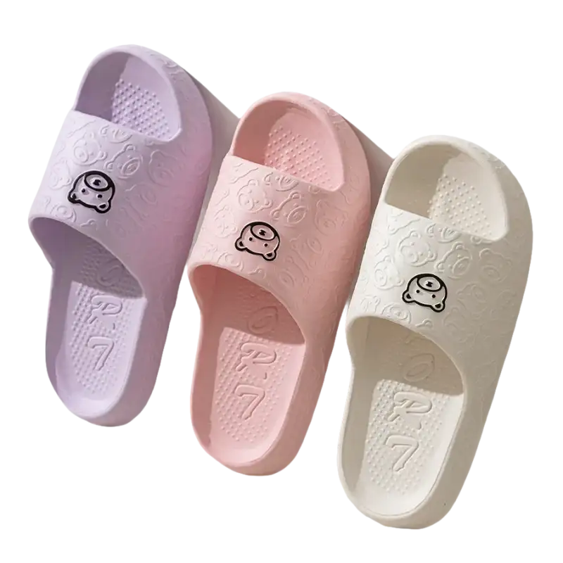 Sweetest Cartoon Bear Print Slippers for Women’s Fashion