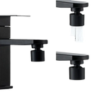 Black dual-mode faucet.