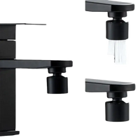 Black dual-mode faucet.