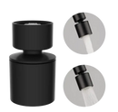 Black faucet sprayer with two water flow modes.