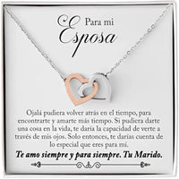 Heart & Steel Two-Tone Buckle Necklace - 2484and Customized Card