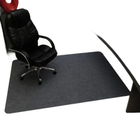 Dark gray office chair mat.