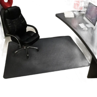 Black office chair mat.