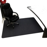 Black office chair mat.