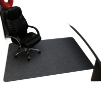Dark gray office chair mat.
