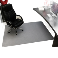 Gray office chair mat.
