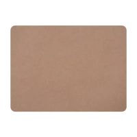 Rectangular tan placemat.