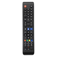 Black television remote control.