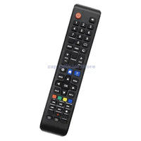 Black television remote control.