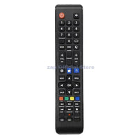 Black television remote control.