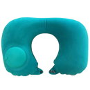 Teal inflatable travel neck pillow, makes your trips comfy and trendy for fun travel antics