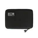 1pc Black Green Storage Bag Electronic Accessory Organizer Portable Usb Data Cable Charger Plug Travel Waterproof