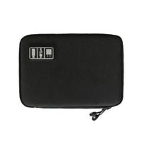 1pc Black Green Storage Bag Electronic Accessory Organizer Portable Usb Data Cable Charger Plug Travel Waterproof
