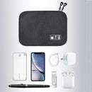 1pc Black Green Storage Bag Electronic Accessory Organizer Portable Usb Data Cable Charger Plug Travel Waterproof