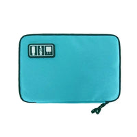 1pc Black Green Storage Bag Electronic Accessory Organizer Portable Usb Data Cable Charger Plug Travel Waterproof