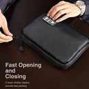 1pc Black Green Storage Bag Electronic Accessory Organizer Portable Usb Data Cable Charger Plug Travel Waterproof