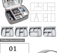 Cable Storage Bag Waterproof Digital Electronic Organizer Portable USB Data Line Charger Plug Storage Bag Travel Cable