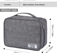 Cable Storage Bag Waterproof Digital Electronic Organizer Portable USB Data Line Charger Plug Storage Bag Travel Cable