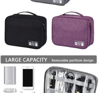 Cable Storage Bag Waterproof Digital Electronic Organizer Portable USB Data Line Charger Plug Storage Bag Travel Cable