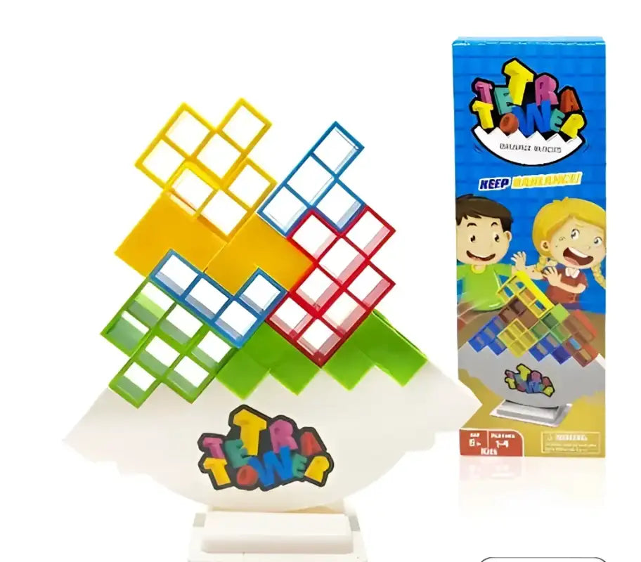 Tetra Stack Challenge: Fun for All Ages! - Portable / 16blocks