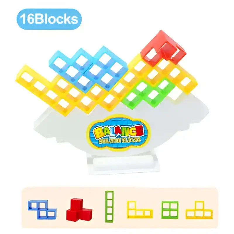 Tetra Stack Challenge: Fun for All Ages! - Swing Stack High / 16blocks