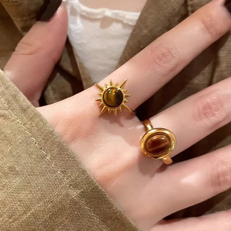 Golden Tigereye Elegance Ring for Women