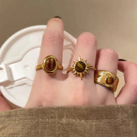 Golden Tigereye Elegance Ring for Women