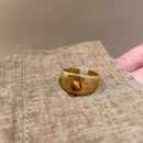 Golden Tigereye Elegance Ring for Women - Rice Grain Stone Opening