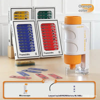 Microscope 1200 Times Professional Scientific Equipment Elementary School Educational Toys - Handheld Orange