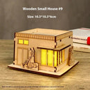 House Model Diy Handmade Children’s Educational Toys - Wooden Small House 9 Lights