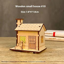 House Model Diy Handmade Children’s Educational Toys - Small Wooden House 10 Lights
