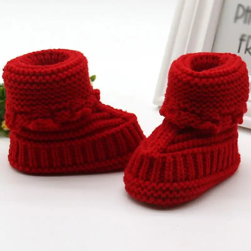 Tiny Toes, Massive Cute: Baby Girls Handmade Knitted Wool Shoes