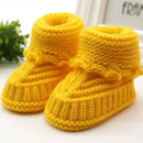 Male and female Babies Handmade Knitted Wool Soft Bottom Babies - Yellow / 11CM