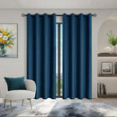 1pc Solid Blackout Curtains with Grommets Total Privacy Drapes for Bedroom