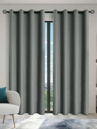 1pc Solid Blackout Curtains with Grommets Total Privacy Drapes for Bedroom
