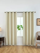 1pc Solid Blackout Curtains with Grommets Total Privacy Drapes for Bedroom