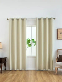 1pc Solid Blackout Curtains with Grommets Total Privacy Drapes for Bedroom