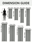 1pc Solid Blackout Curtains with Grommets Total Privacy Drapes for Bedroom