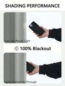 1pc Solid Blackout Curtains with Grommets Total Privacy Drapes for Bedroom