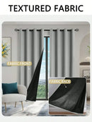 1pc Solid Blackout Curtains with Grommets Total Privacy Drapes for Bedroom